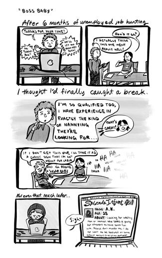"Boss Baby" comic excerpt from Year 1 Comics collection.